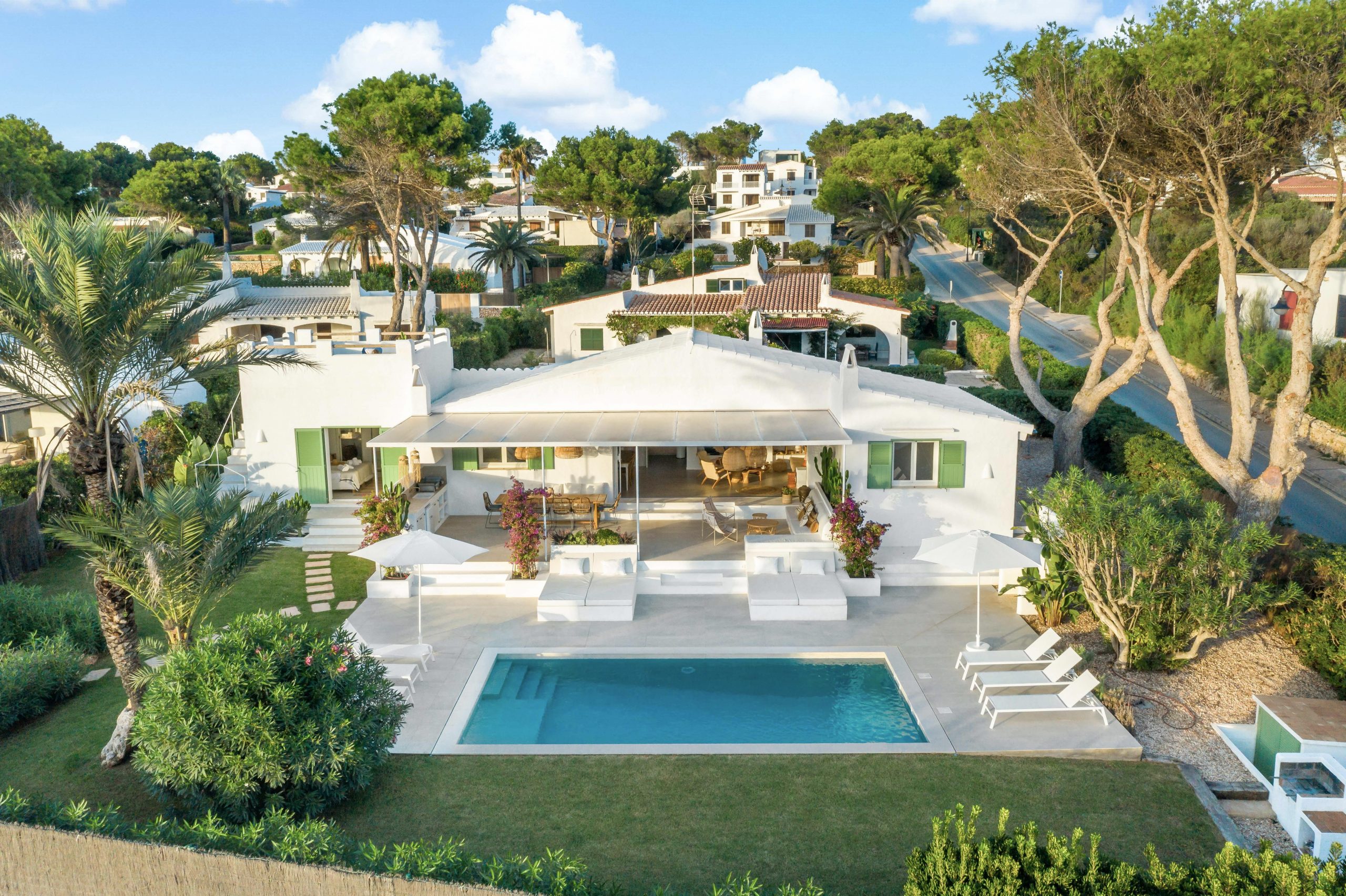 terrasse avec piscine maison Minorque