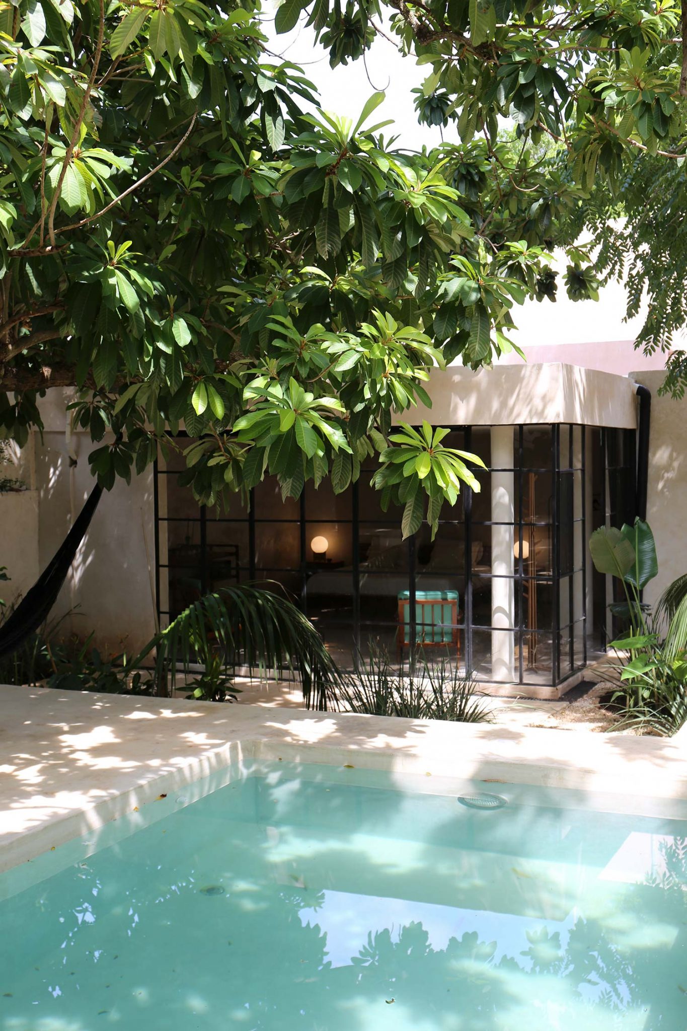 jardin avec piscine maçonnée
