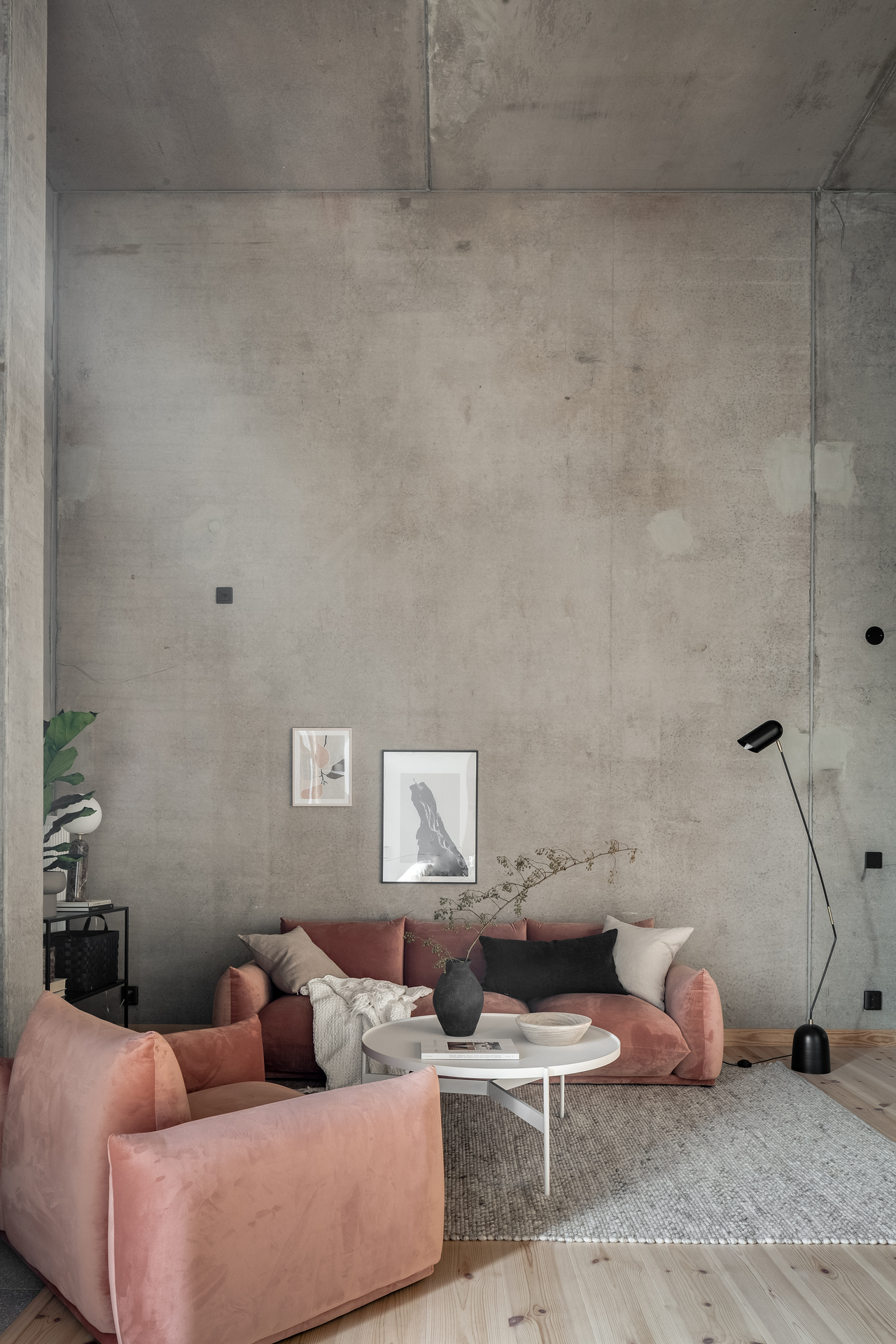 salon appartement design en duplex