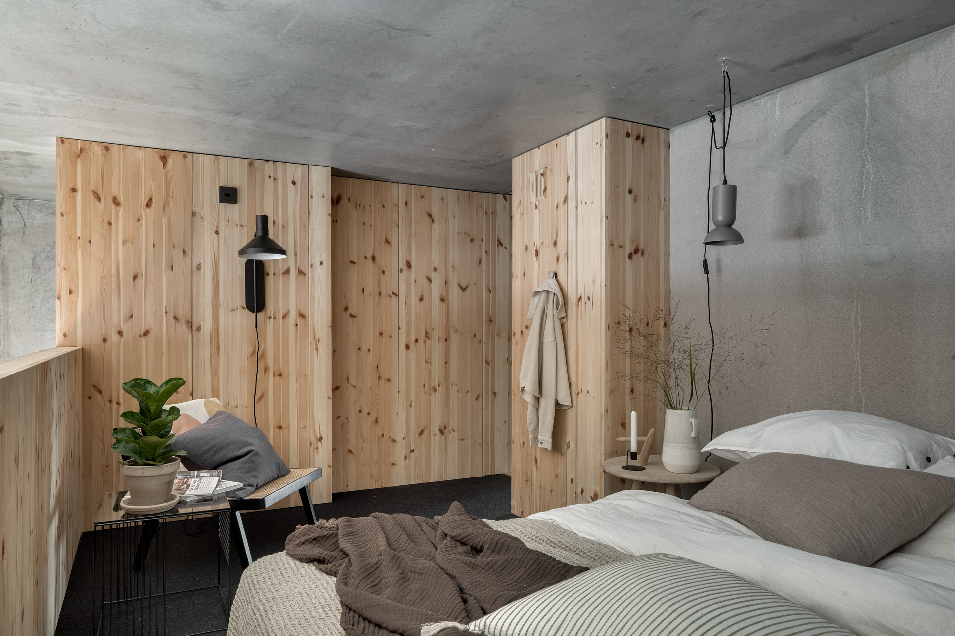 chambre sur mezzanine appartement en duplex