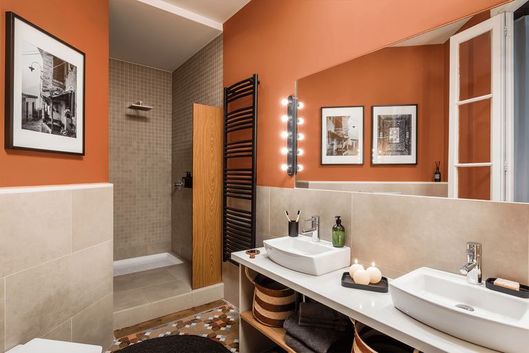 salle de bain terracotta