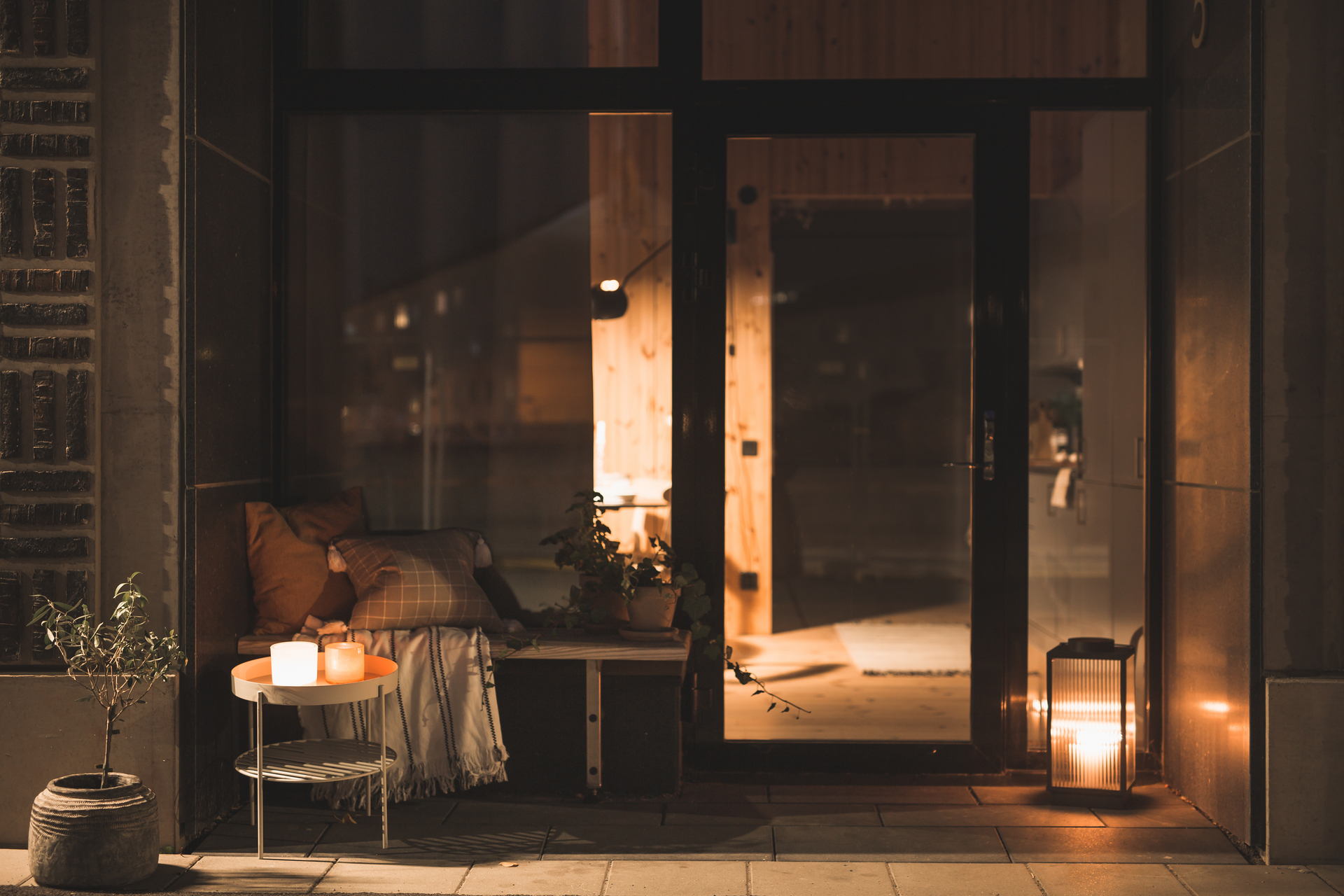 entrée appartement vue nuit
