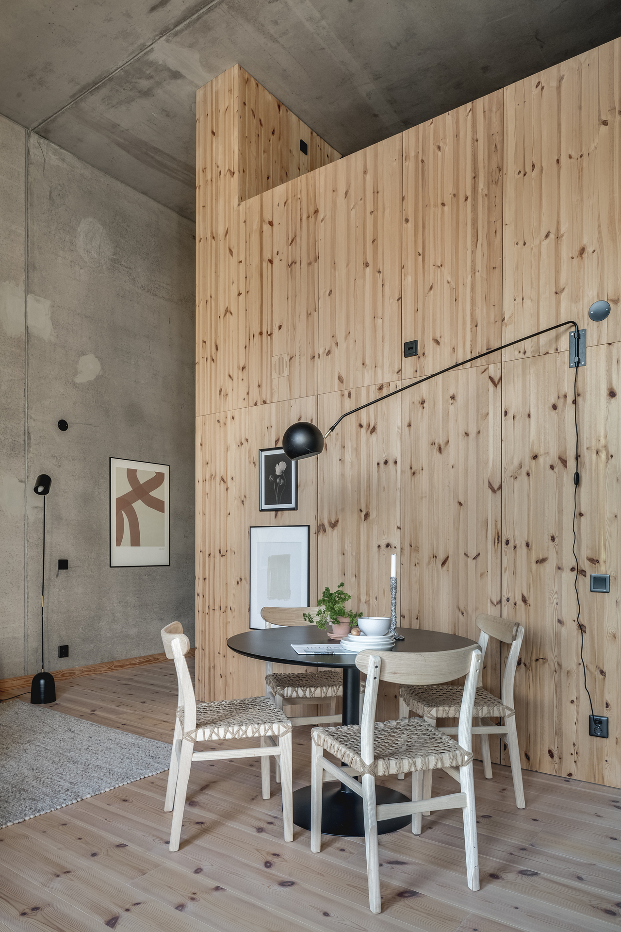 salle à manger appartement design en duplex