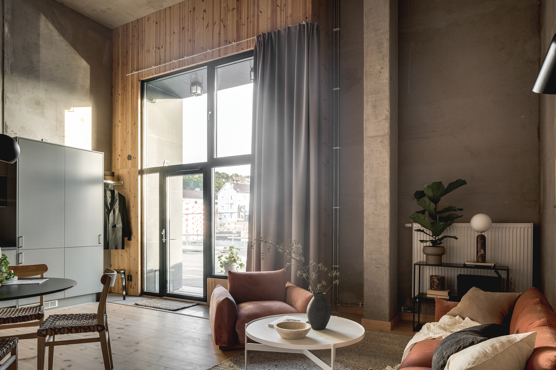 salon appartement design en duplex