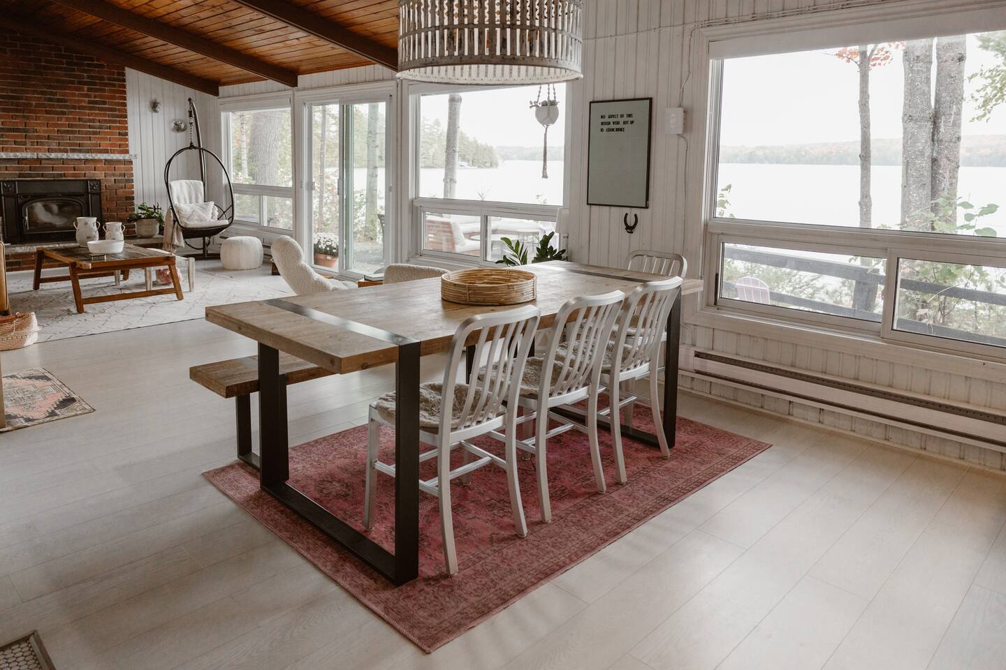 salon maison en bois