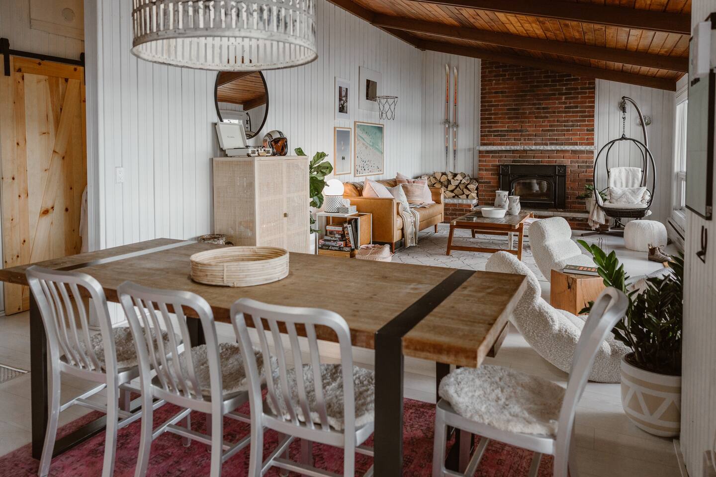 salon maison en bois