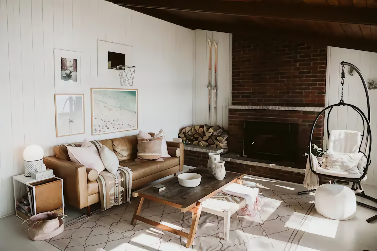 salon maison en bois