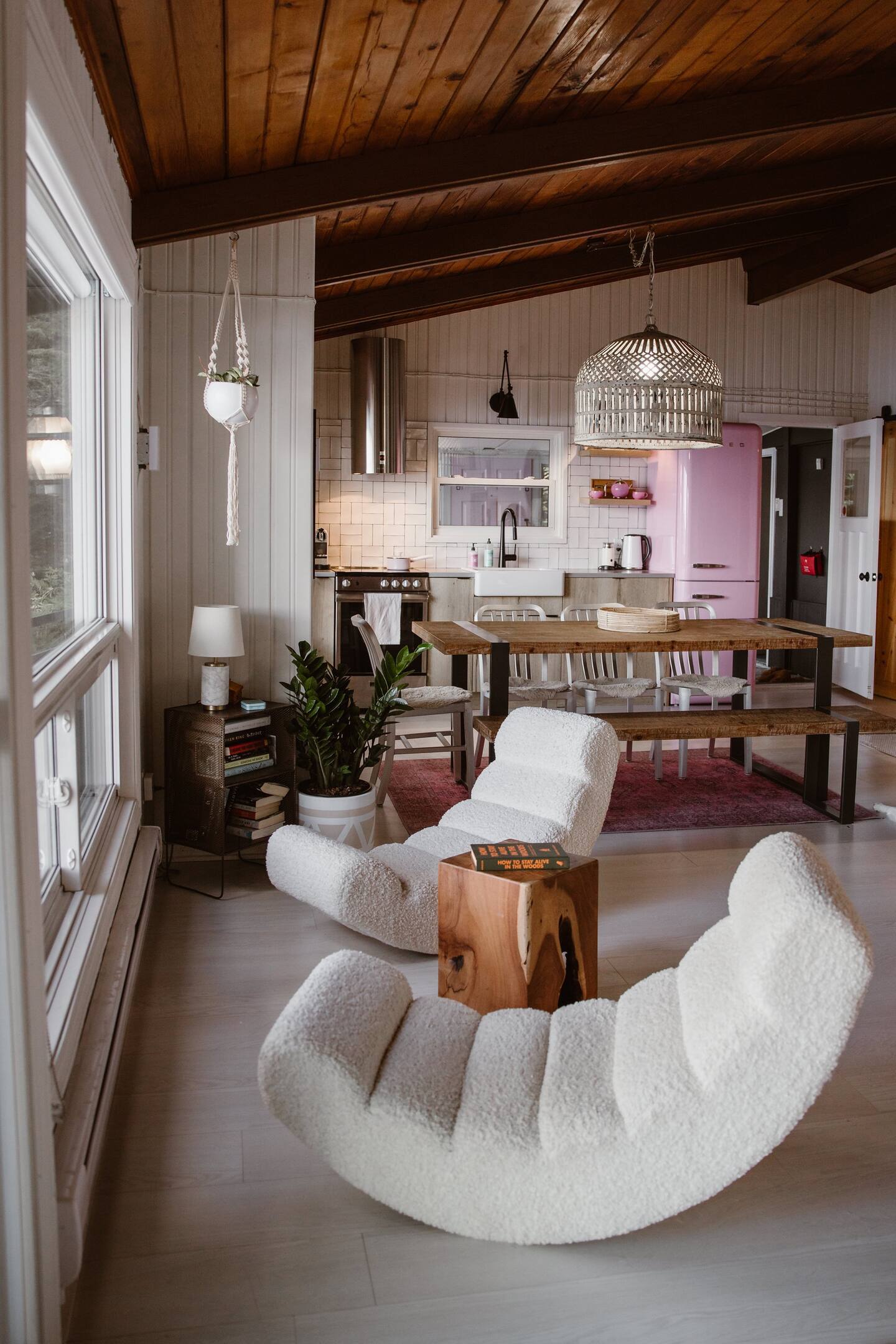 salon maison en bois