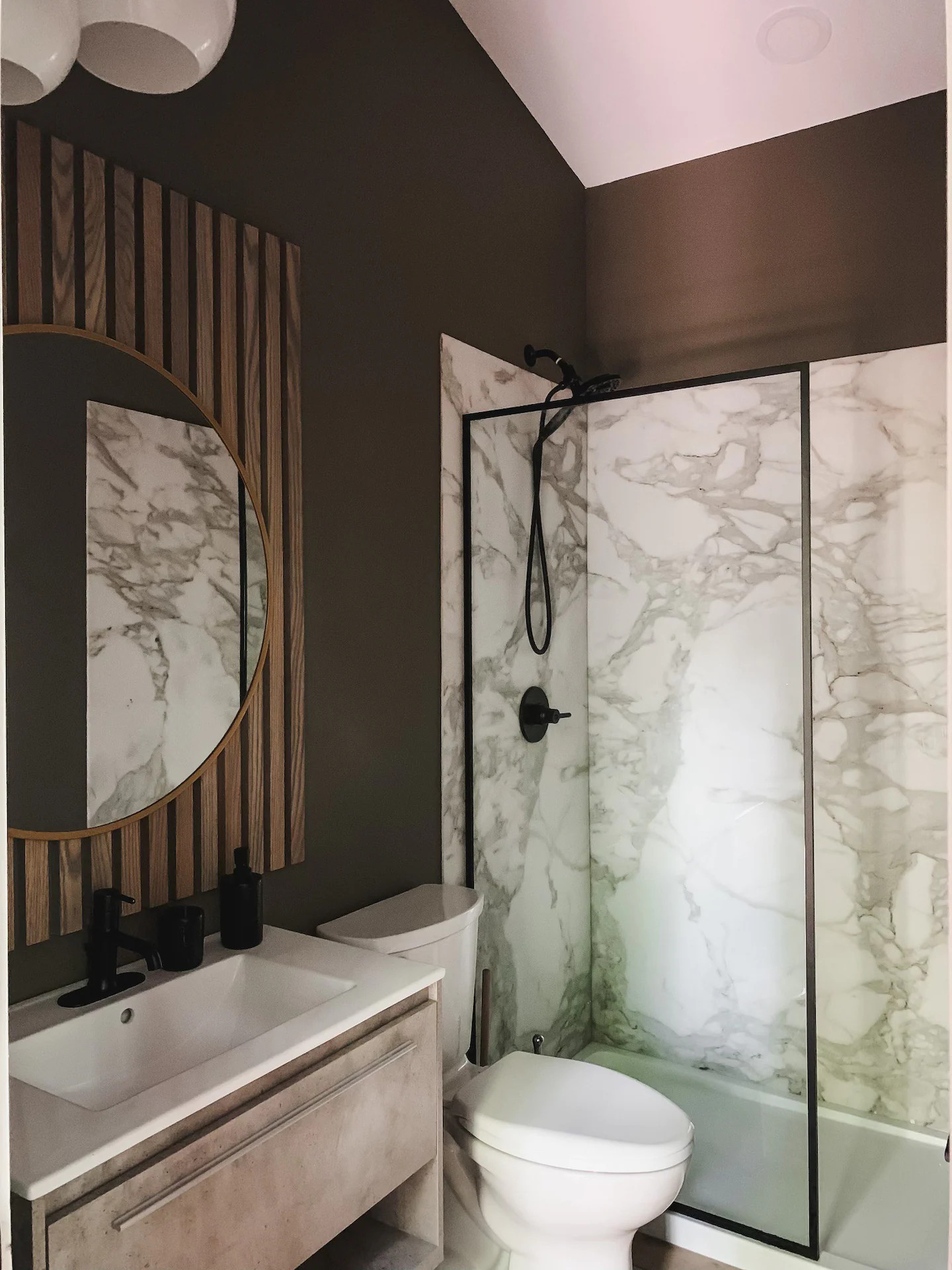 salle de bain vert kaki et marbre salle de bain vert kaki et marbre