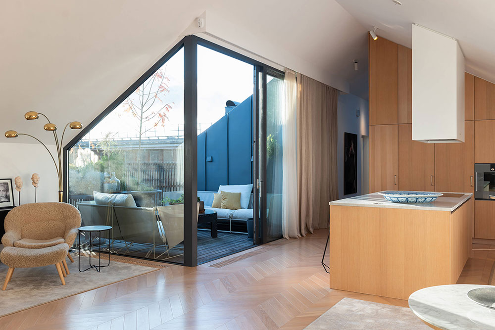 salon avec terrasse
