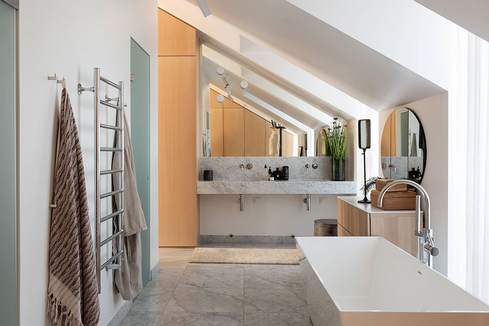 salle de bain design en marbre