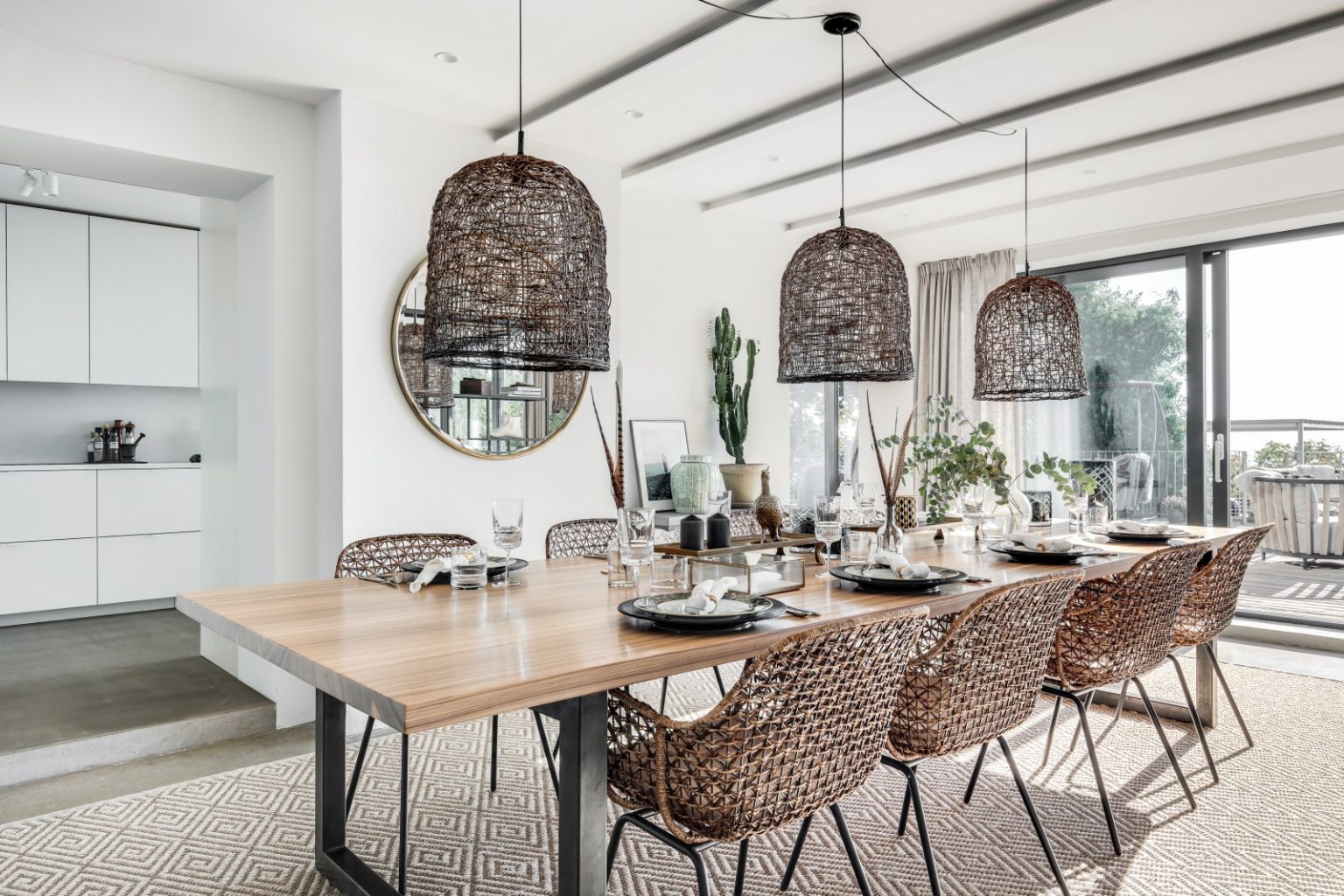 salle à manger maison contemporaine