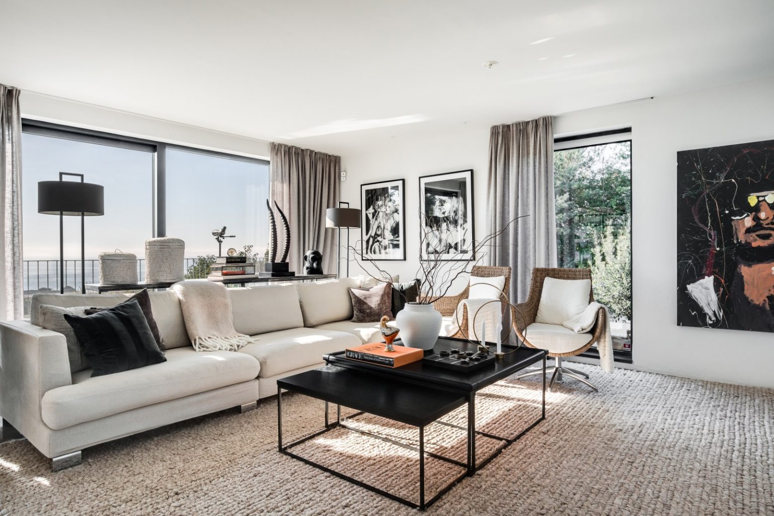 salon maison contemporaine