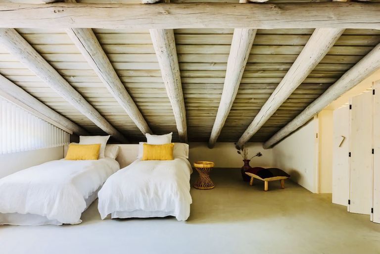 chambre sous combles maison Comporta