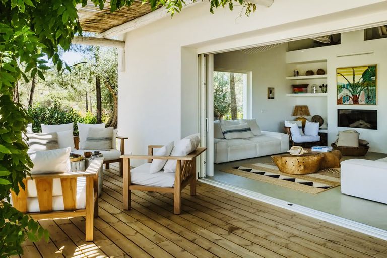 terrasse bois abritée