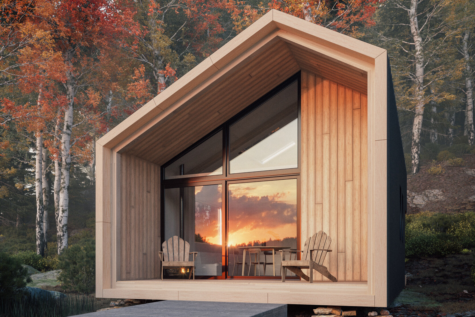 façade mini maison A Frame