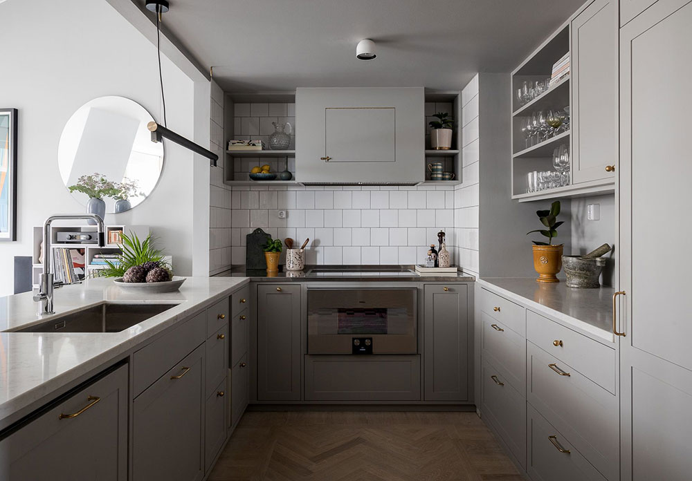 cuisine ouverte grise cuisine ouverte grise