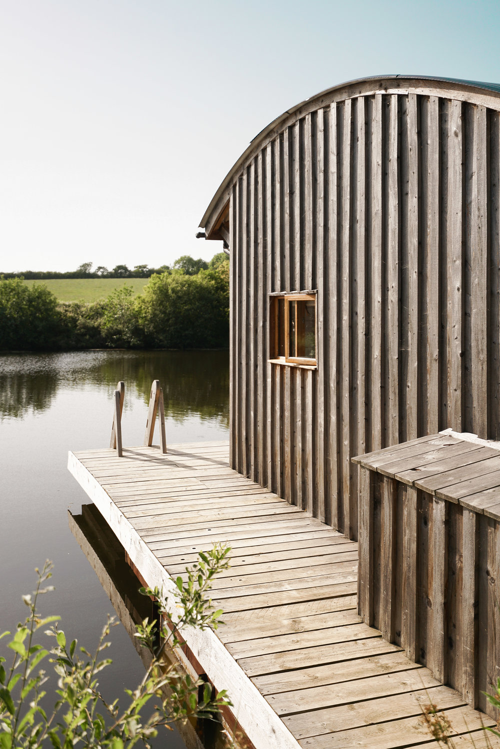 terrasse en bois houseboat