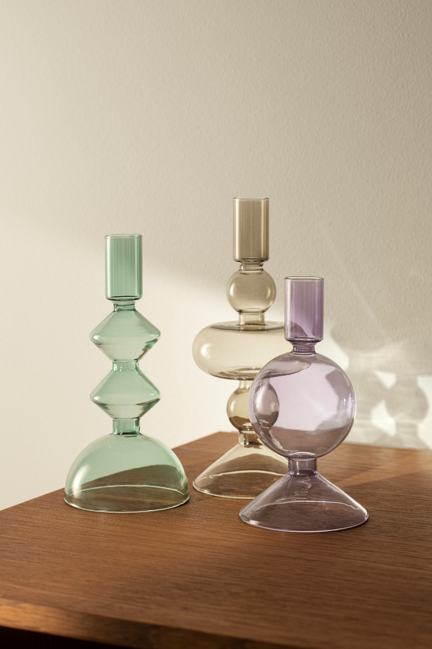 vase verre coloré H&M Home printemps 2022