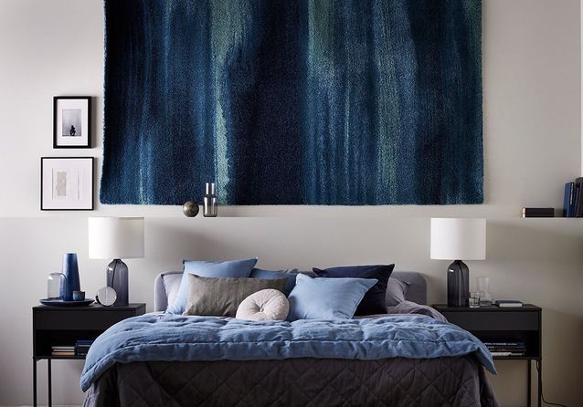 chambre décoration bleue