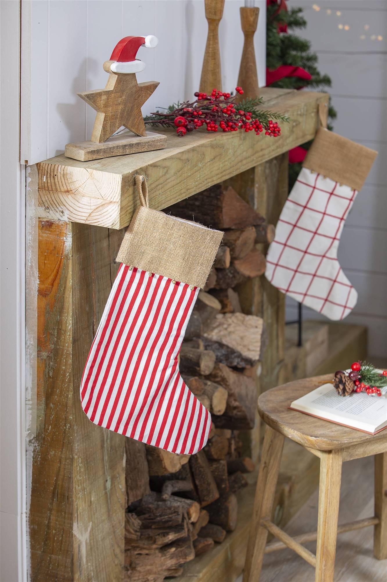 décoration de Noël cheminée