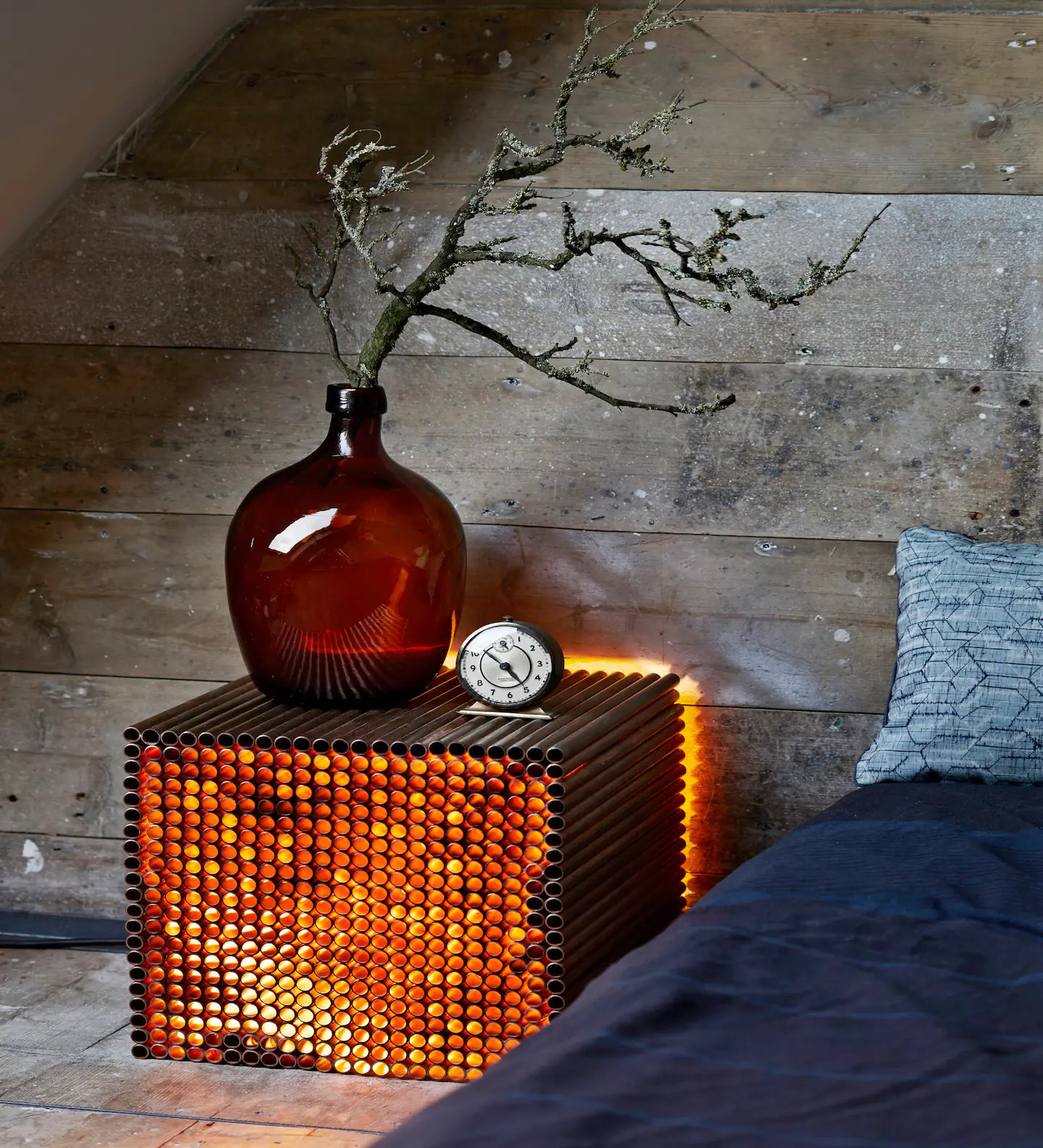 chambre murs bois