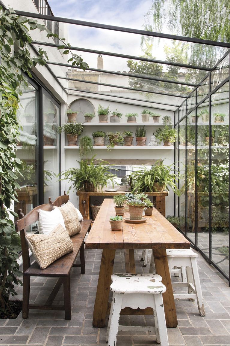 jardin d jardin d'hiver dans cour maison de ville