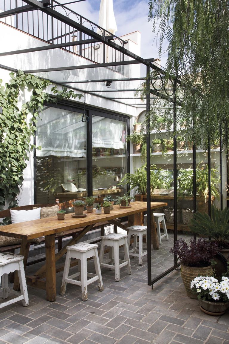 jardin d jardin d'hiver dans cour maison de ville