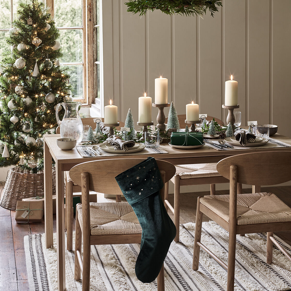 salle à manger décoration Noël classique salle à manger décoration Noël classique