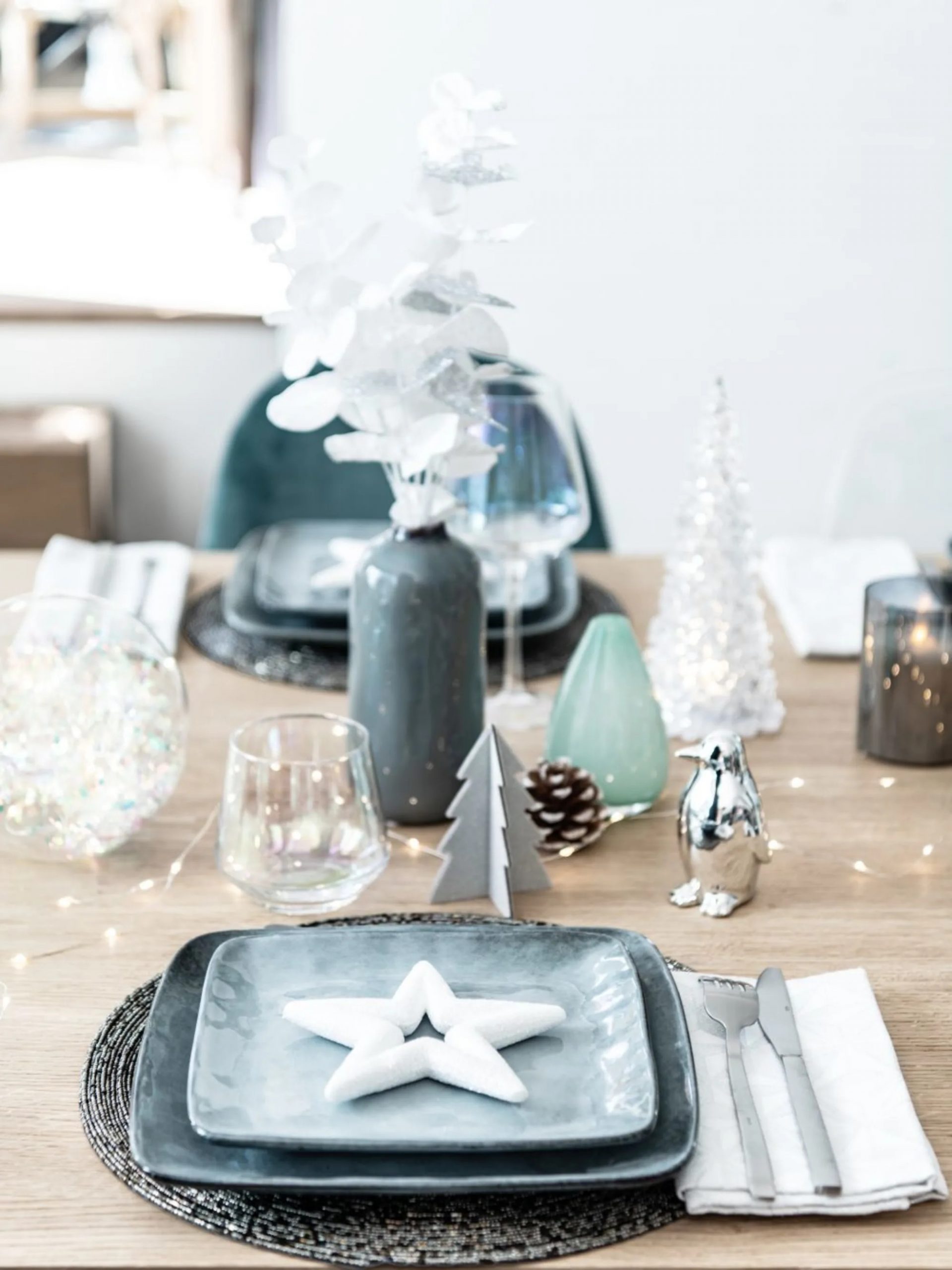 table de fête en bleu