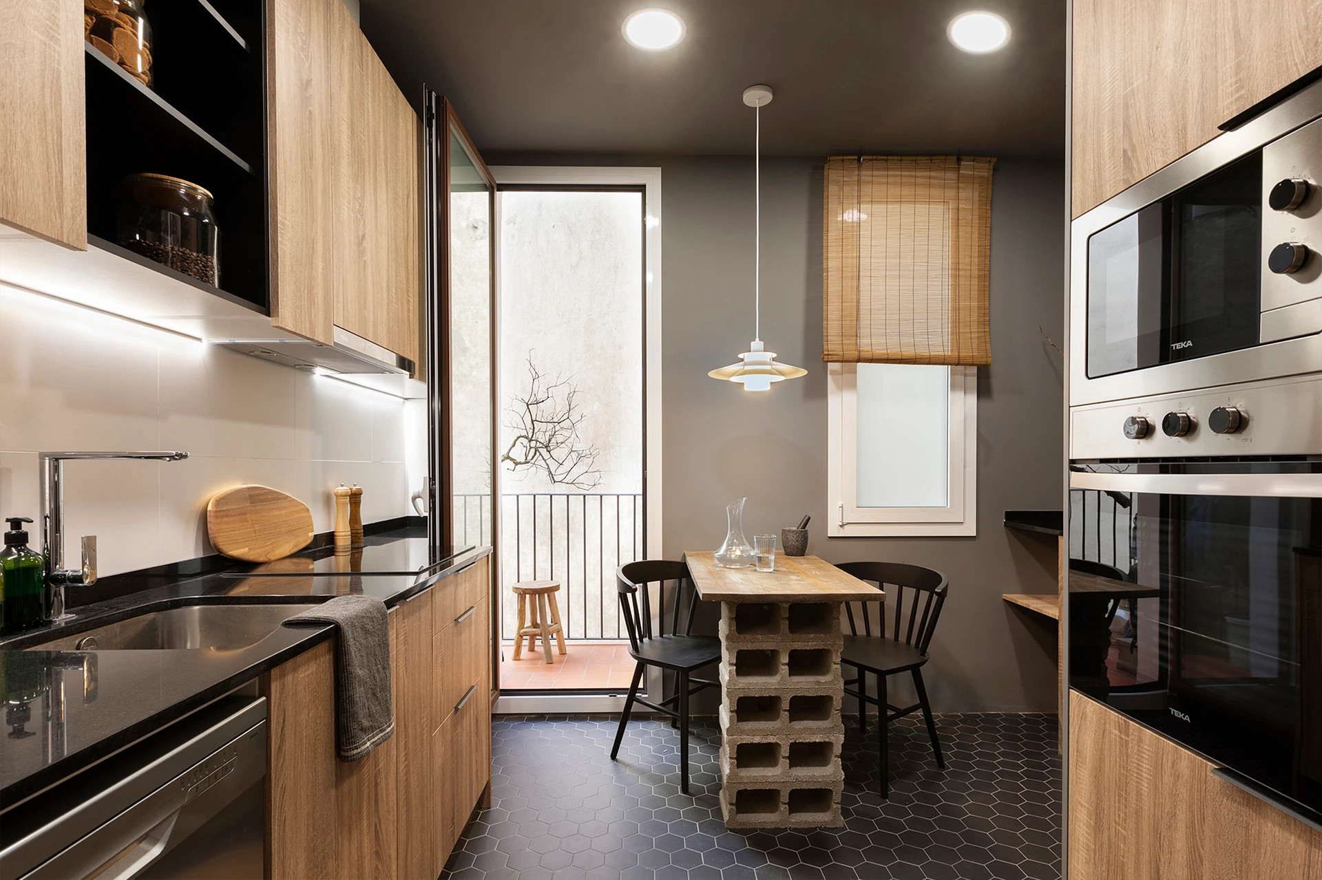 cuisine grise et bois cuisine grise et bois