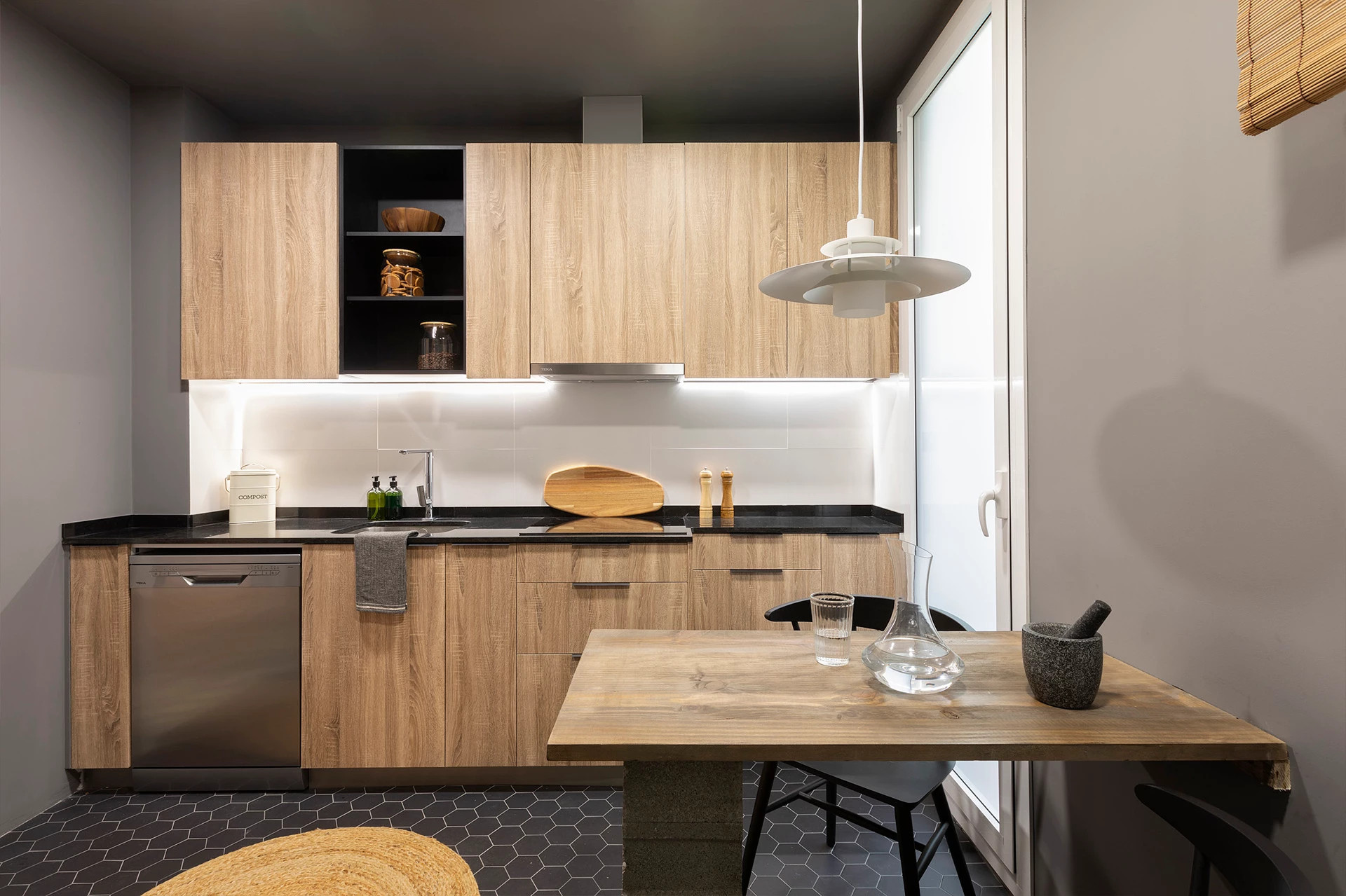 cuisine grise et bois cuisine grise et bois