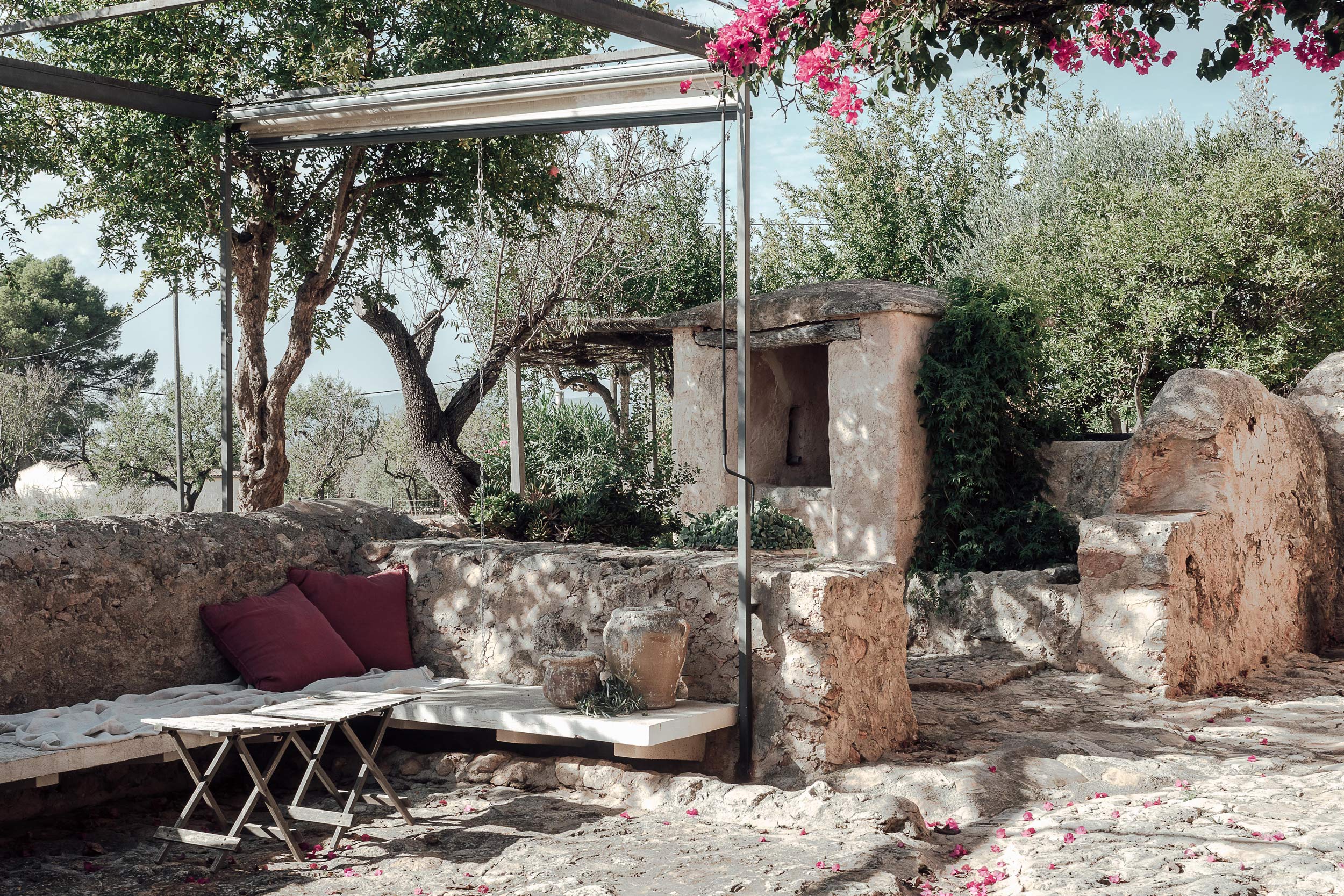 terrasse en pierres