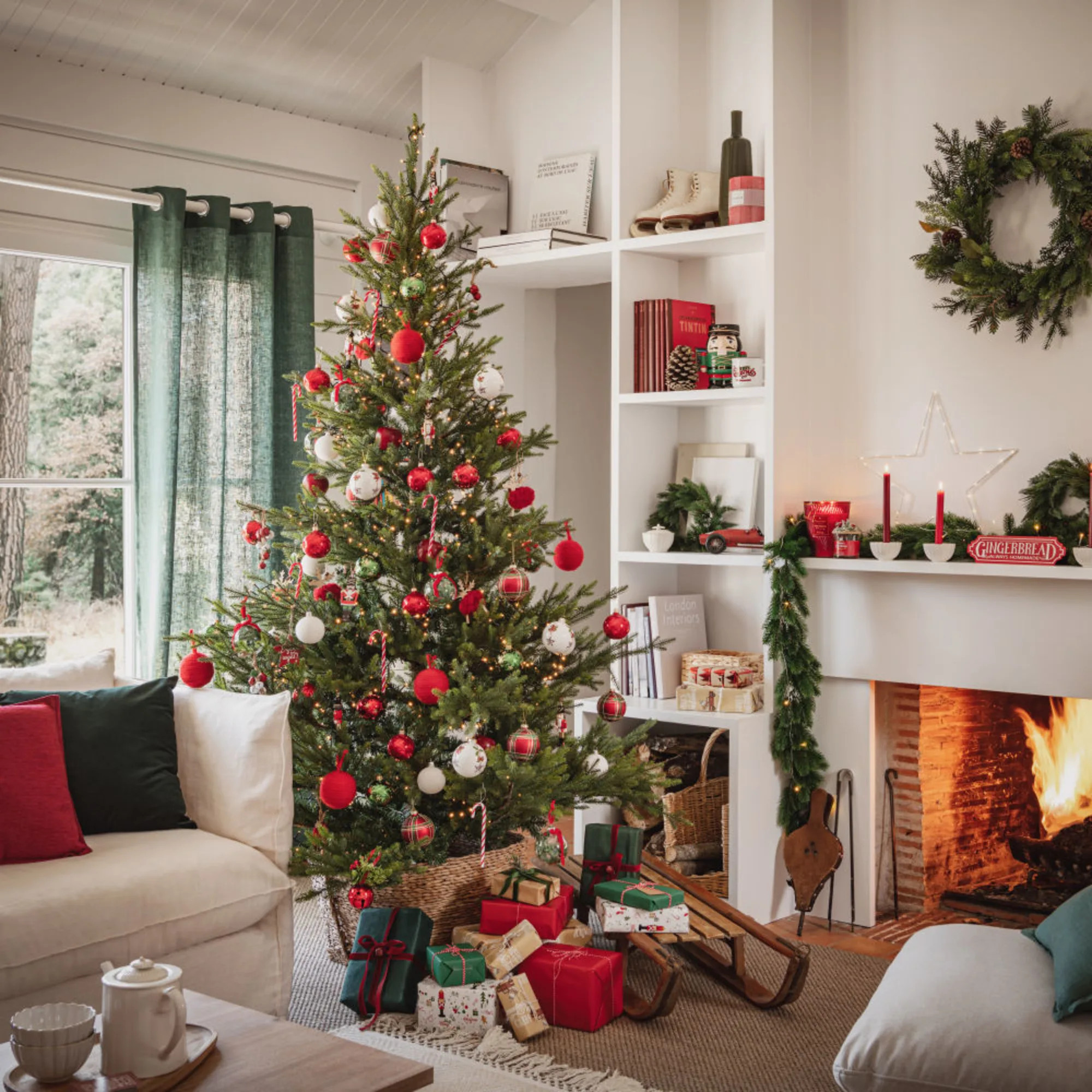 salon Maisons du Monde Noël 2021 collection Noël vintage salon Maisons du Monde Noël 2021 collection Noël vintage