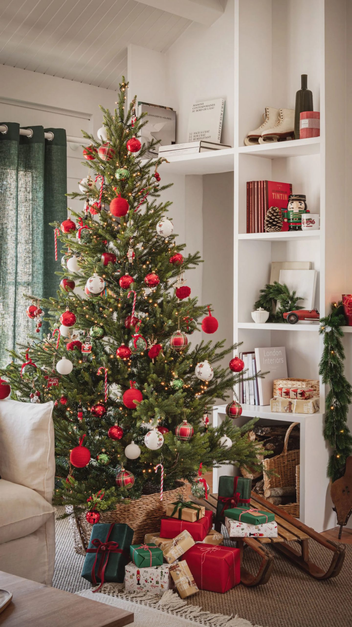 salon Maisons du Monde Noël 2021 collection Noël vintage salon Maisons du Monde Noël 2021 collection Noël vintage