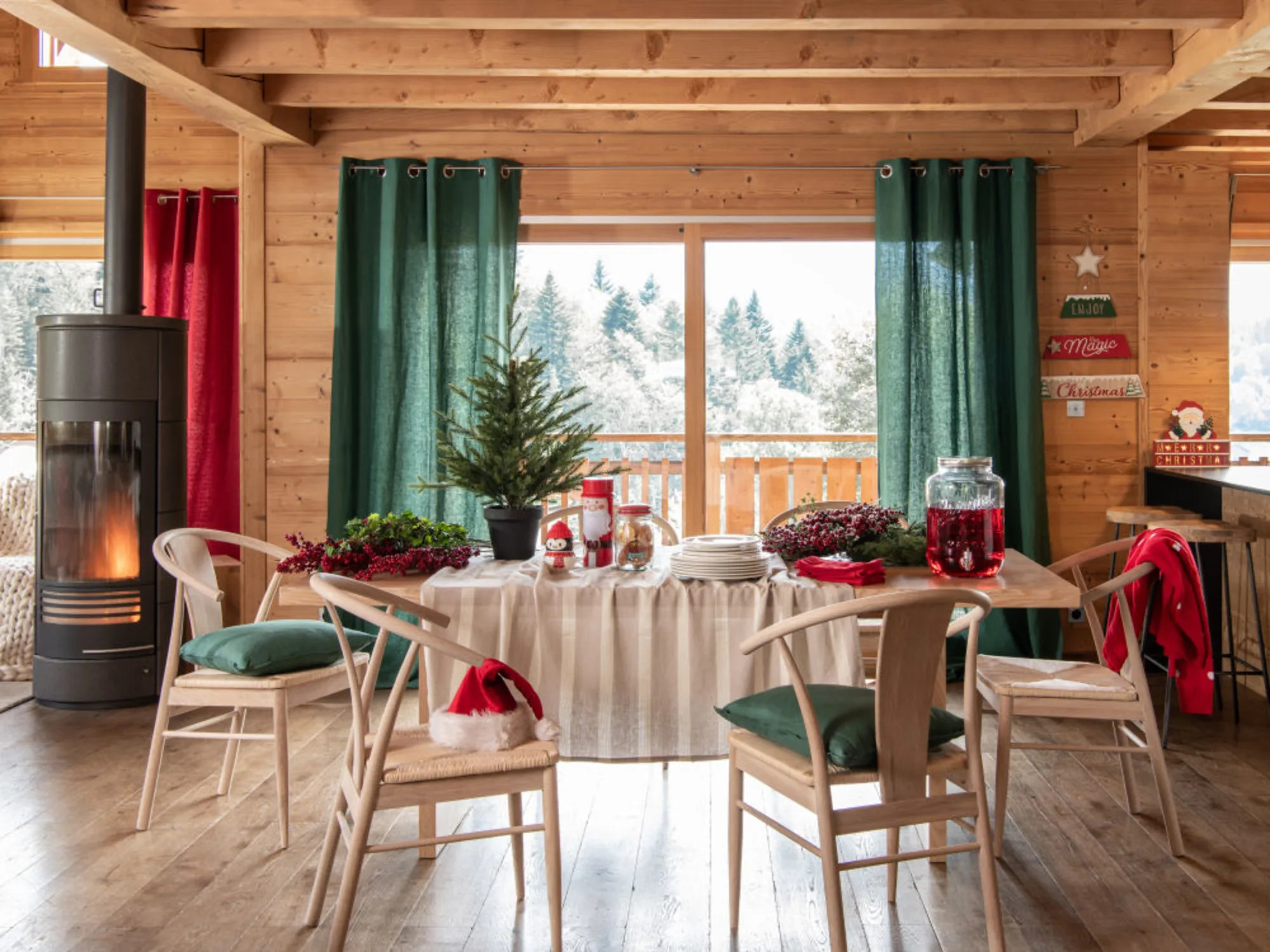 décoration Noël rouge et verte décoration Noël rouge et verte