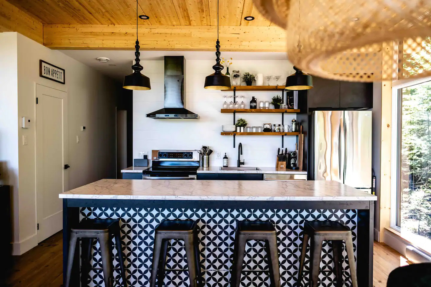 cuisine ouverte chalet contemporain