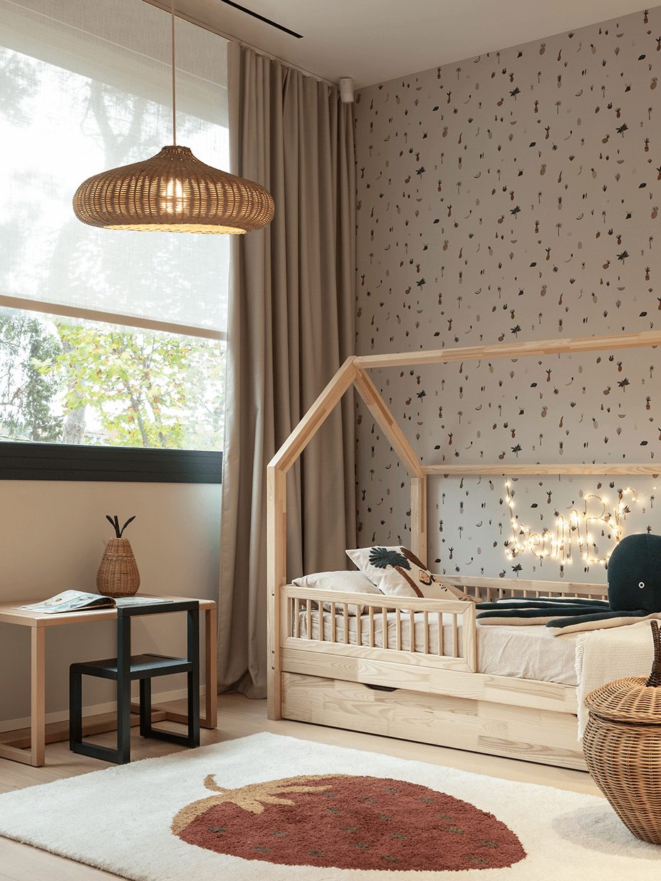chambre d chambre d'enfant avec lit cabane