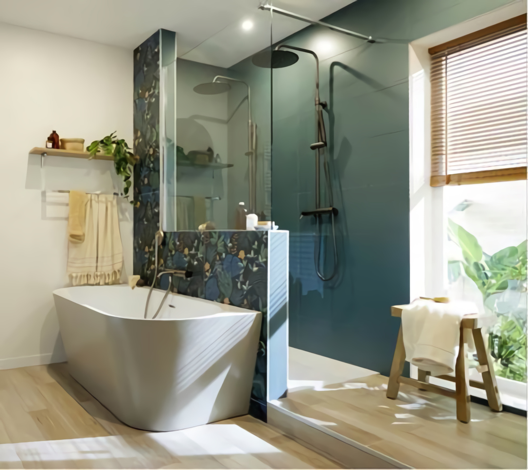 salle de bain avec baignoire et douche salle de bain avec baignoire et douche