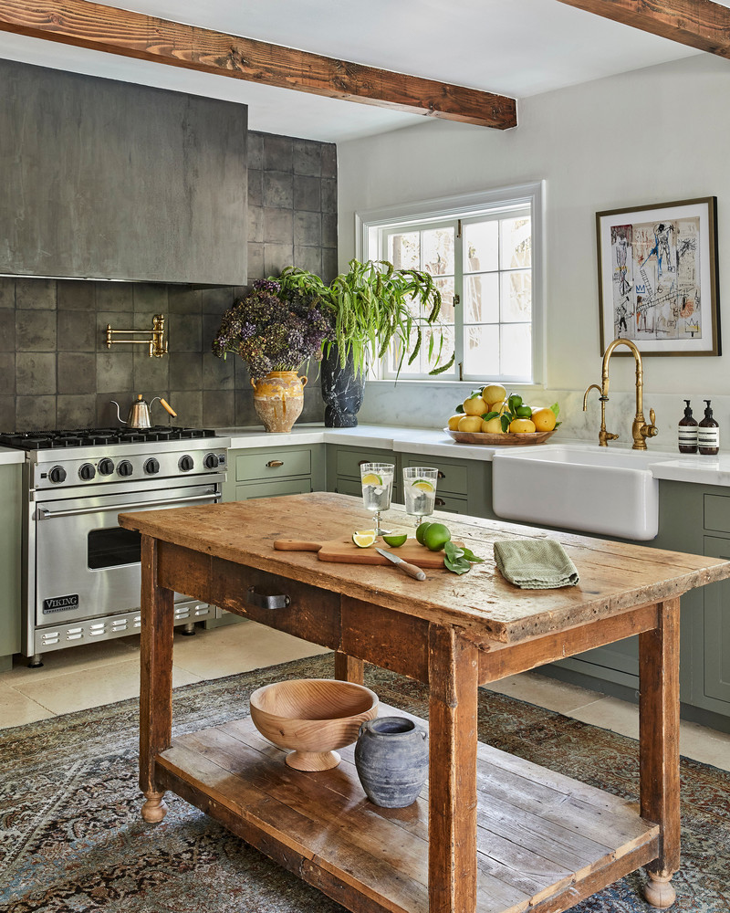 cuisine rustique avec billot