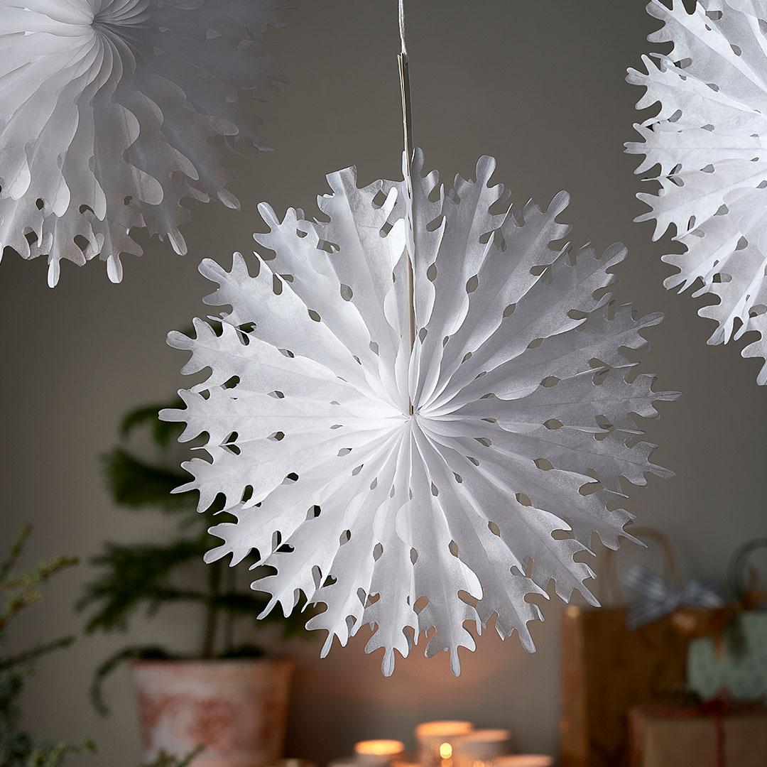 flocon de neige papier blanc 