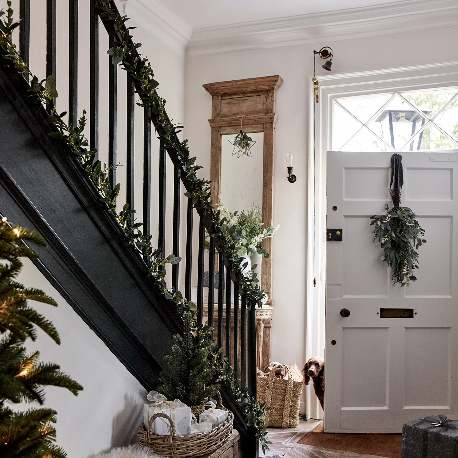 entrée décorée pour Noël entrée décorée pour Noël