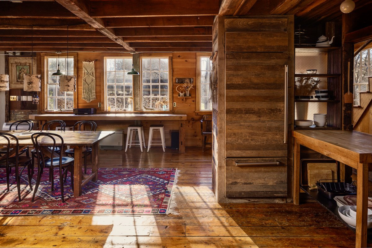 salon maison en bois
