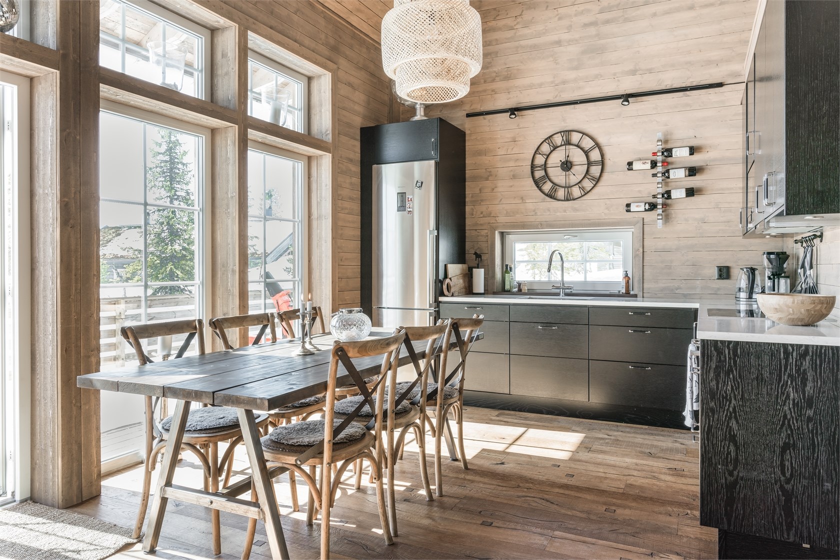 cuisine noire chalet contemporain cuisine noire chalet contemporain