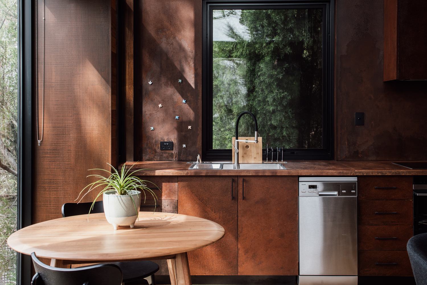 cuisine bois mini maison 50m2