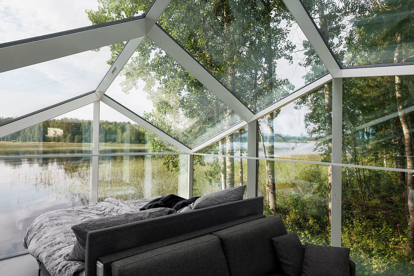 chambre tiny house en verre chambre tiny house en verre