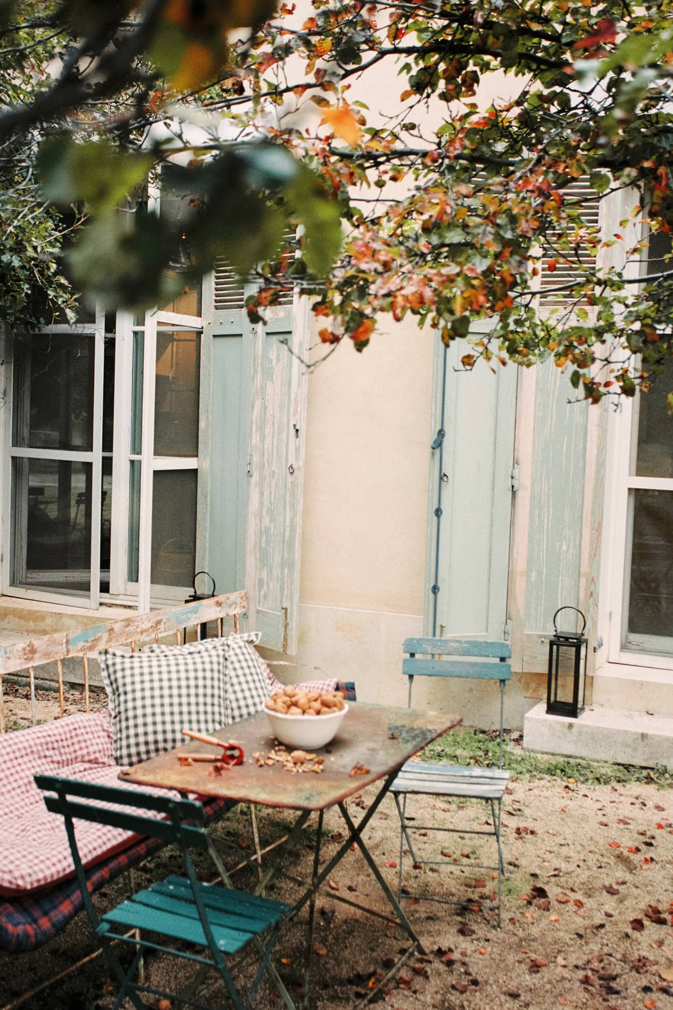 terrasse maison ancienne Normandie