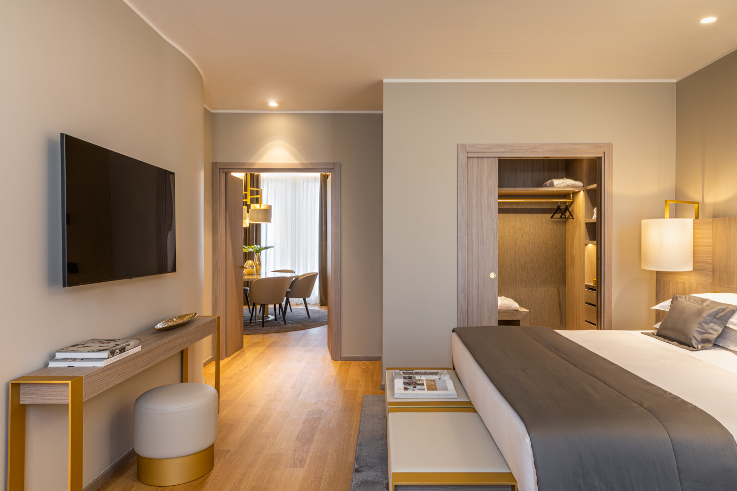 chambre avec salle de bain décoration contemporaine