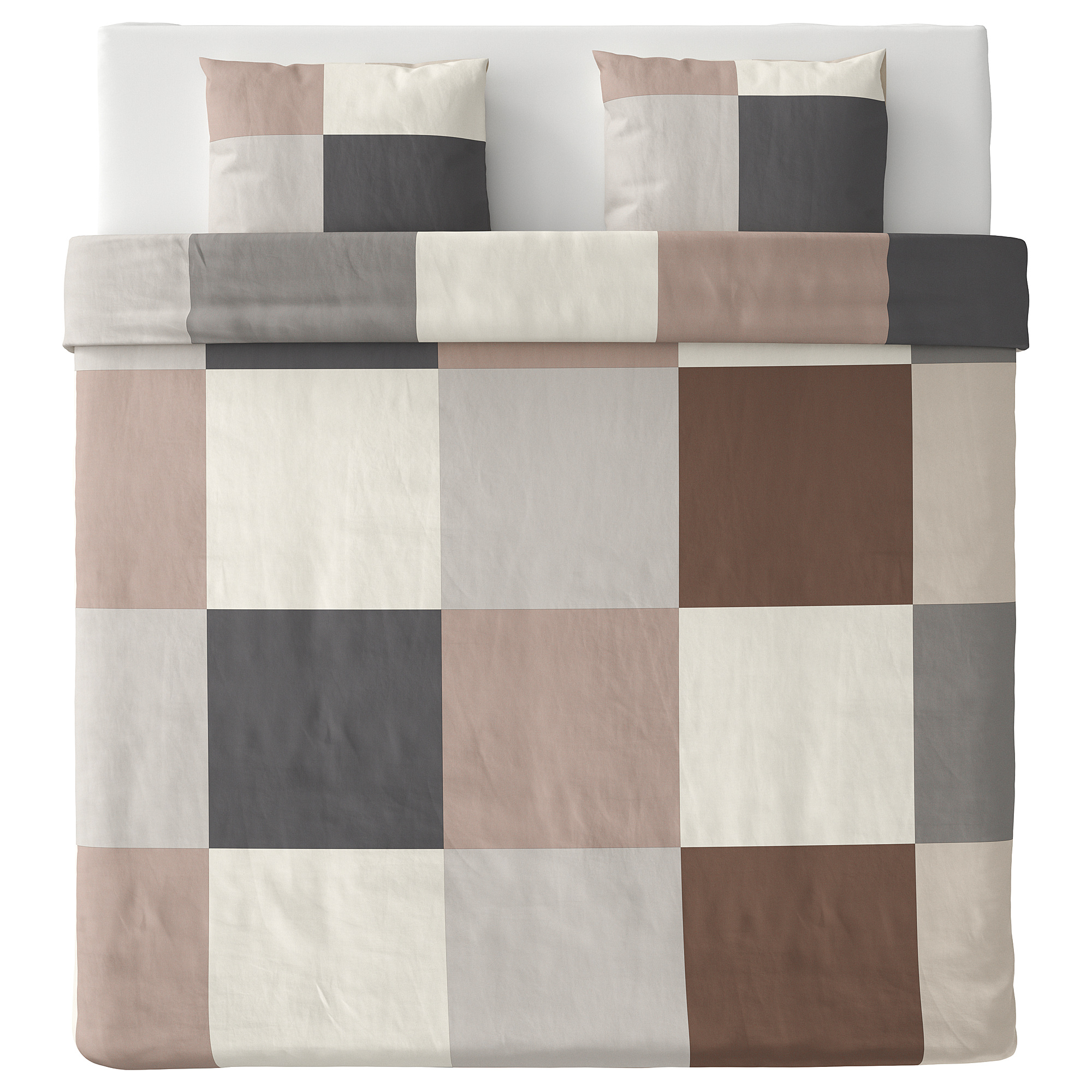 housse de couette à carreaux