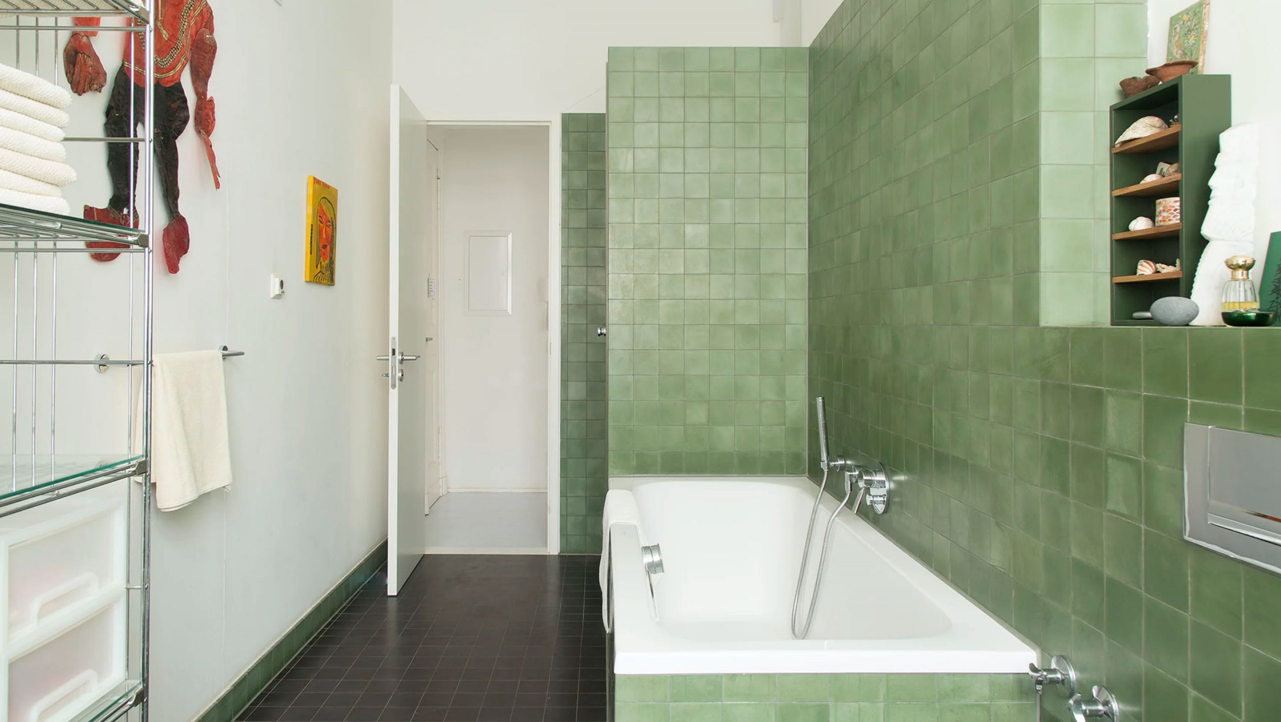 salle de bain verte salle de bain verte
